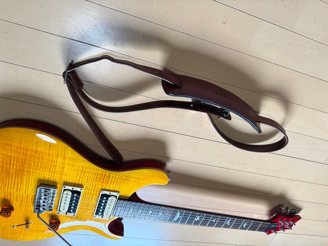 【最終値下げ】イエロー フレイムメイプル エレキギター（無言購入ご遠慮ください）