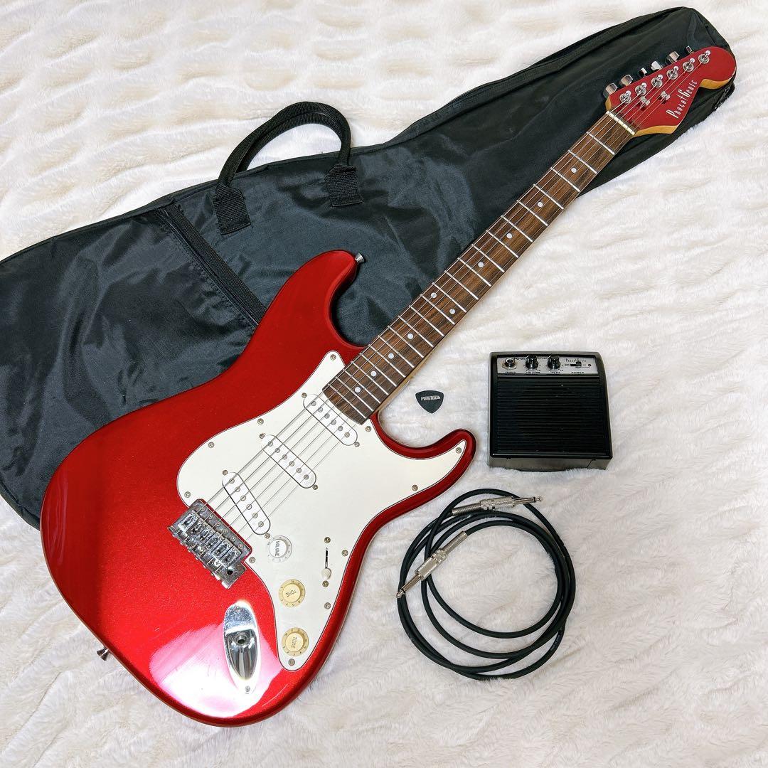 Photogenic 初心者向けギター ストラトキャスター レッド