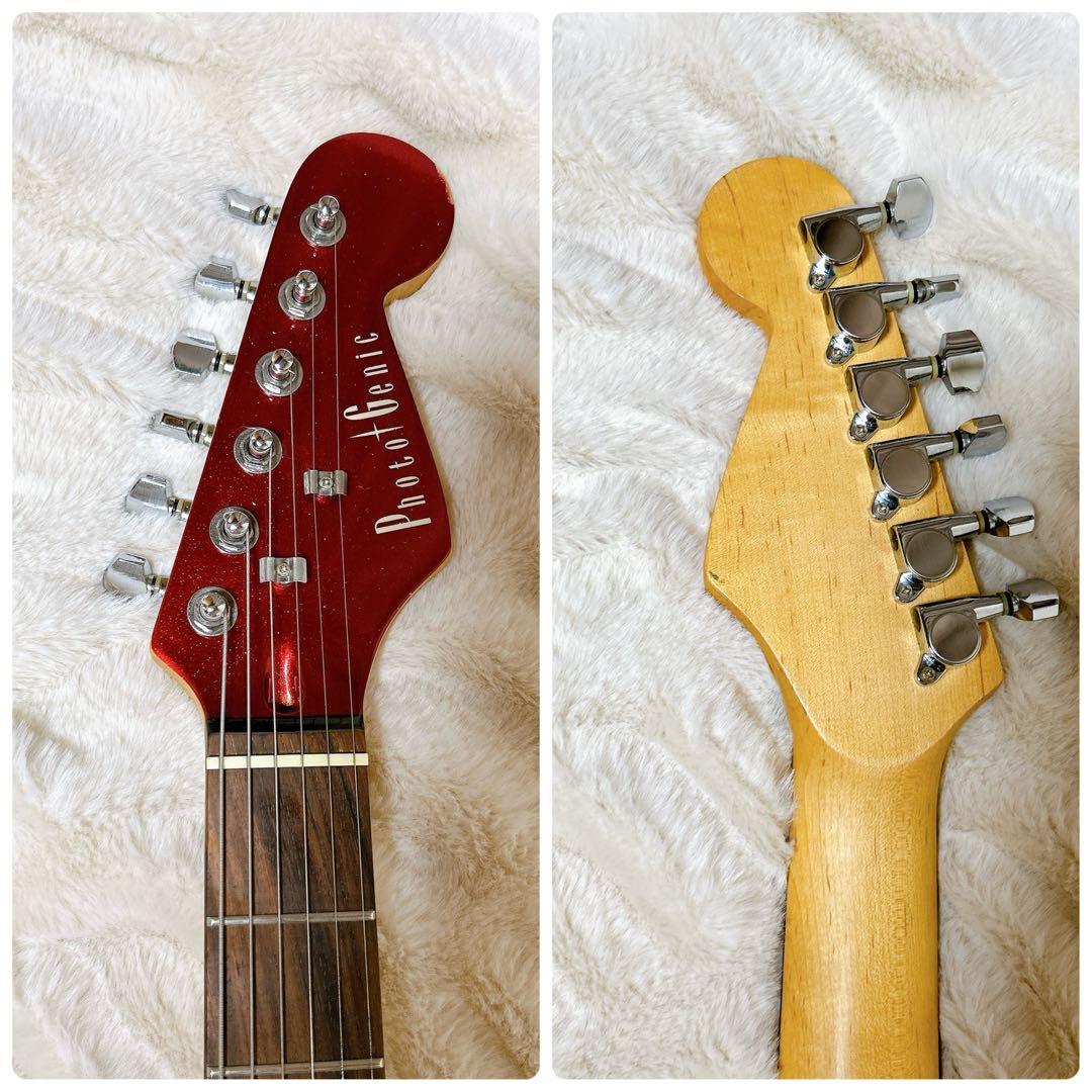 Photogenic 初心者向けギター ストラトキャスター レッド