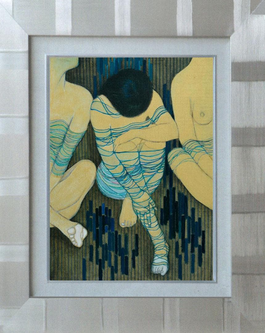 油絵 菅家令子 絵 絵画 インテリア F6-030314 人物 女性像