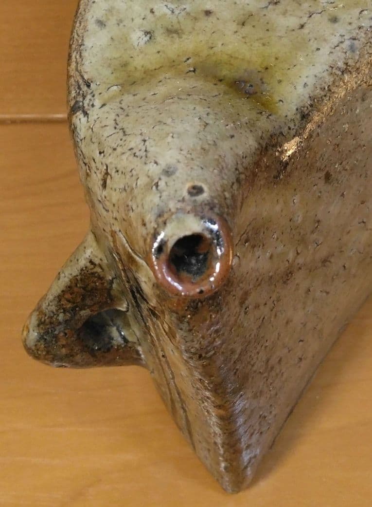 人間国宝 金城次郎 魚紋抱瓶 栞 共箱 未使用美品 壺屋焼 壷屋焼 やちむん