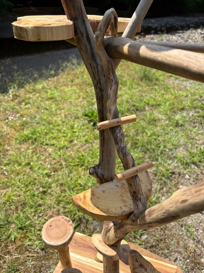 ハンドメイド　流木　バードアスレチック　バードジム　流木インテリア