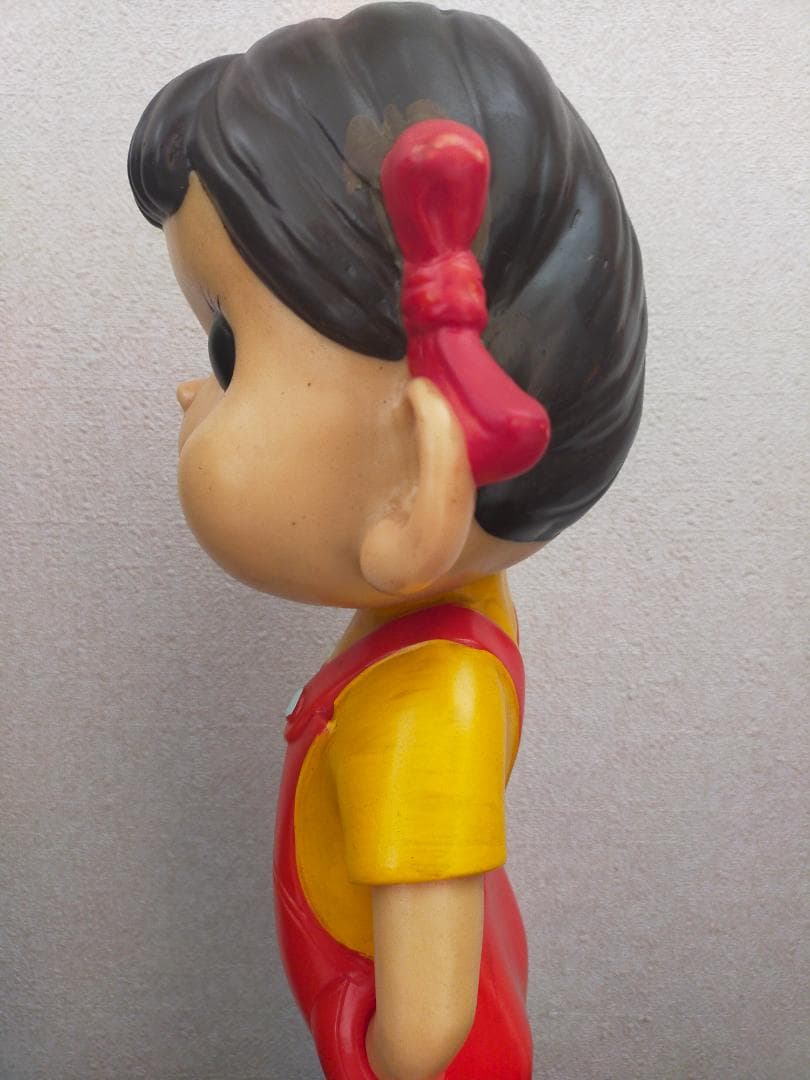 不二家　ペコちゃん人形　４７ｃｍ　ブリキ台