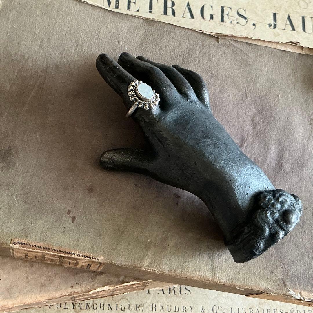 １９世紀　フランスアンティーク　ハンドモチーフ　ペーパーウェイト　アイアン鋳物