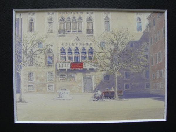 松浦安弘【昼下がりのカンポ】希少画集画、状態良好、新品高級額装付