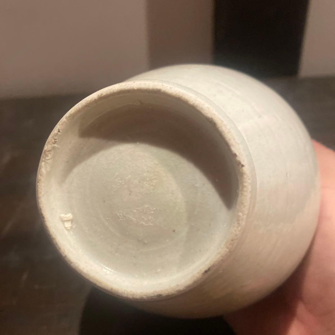 古伊万里白磁蓋付壺11cm16cm