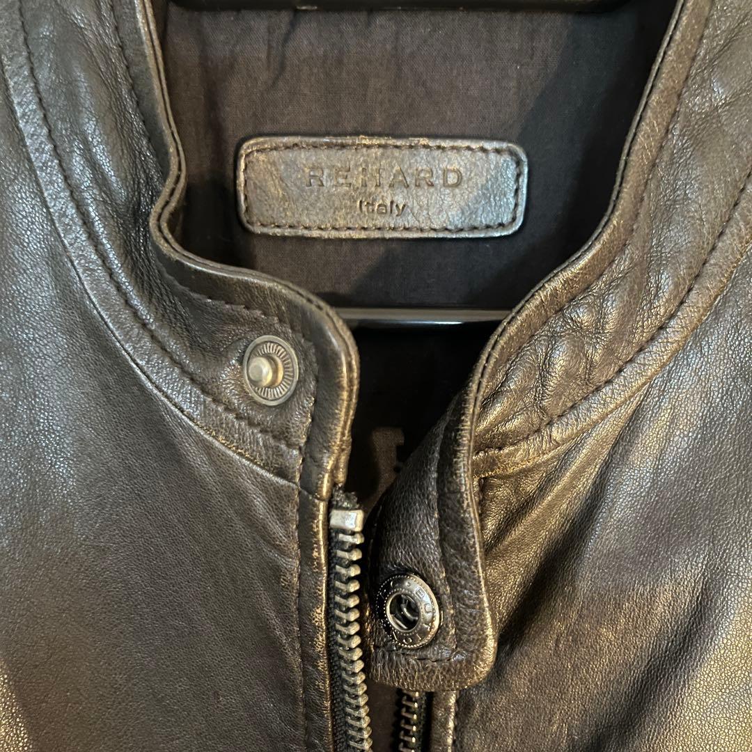 REHARD 羊革ライダースジャケット シングル 本革