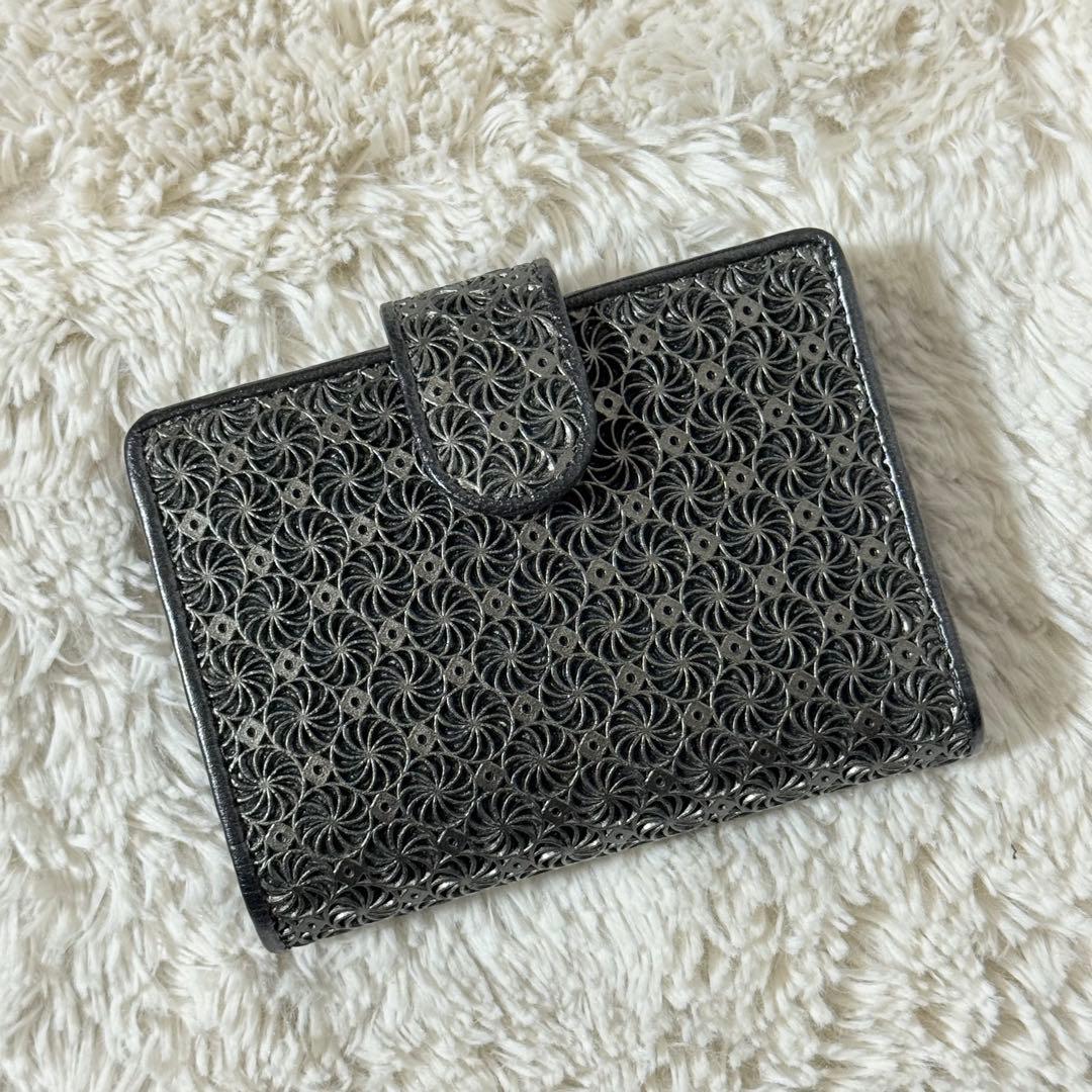 ⭐️新品未使用⭐️　ヒロコハヤシ　GIRASOLE　二つ折り財布　メタリック加工