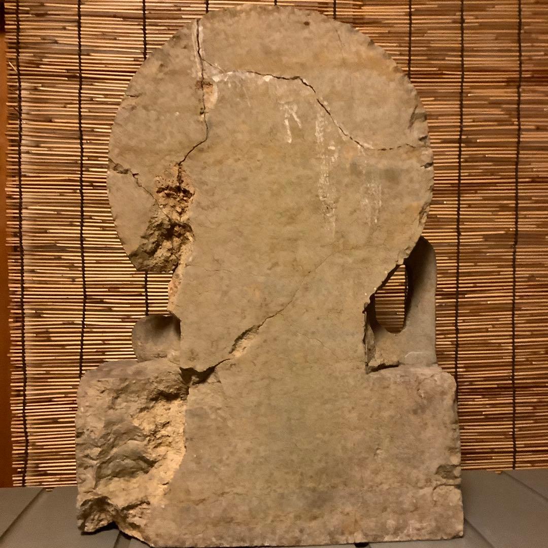 朝鮮・三国時代「静寂と慈悲の水月観音菩薩半跏像」高句麗・新羅・百済・天平・石仏