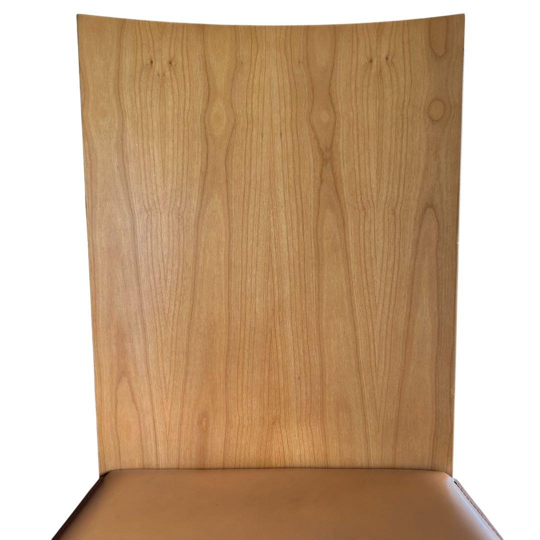 NCalligarisカリガリスダイニングチェア1脚 暖かい木目本革タン