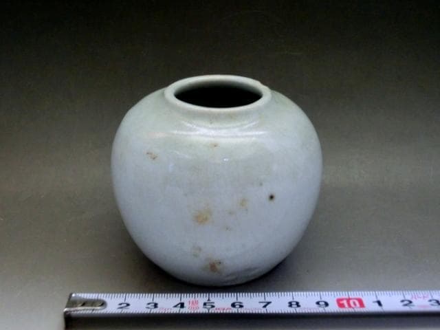 花瓶■李朝 白磁 花器 丸壺 古玩 唐物 中国 古美術 時代物 骨董品■