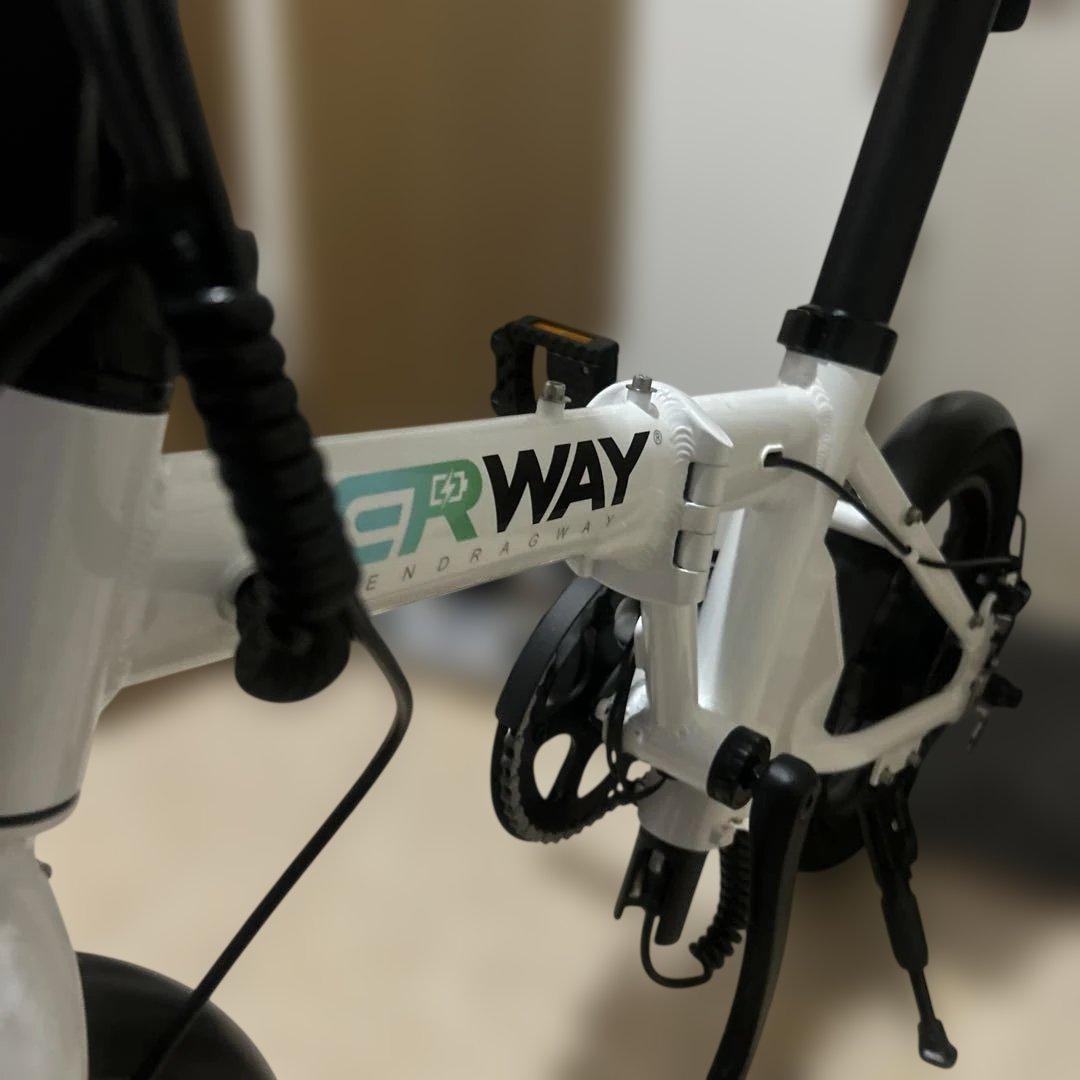 R*t様 CRWAY 折りたたみ自転車 ホワイト 前カゴ付き
