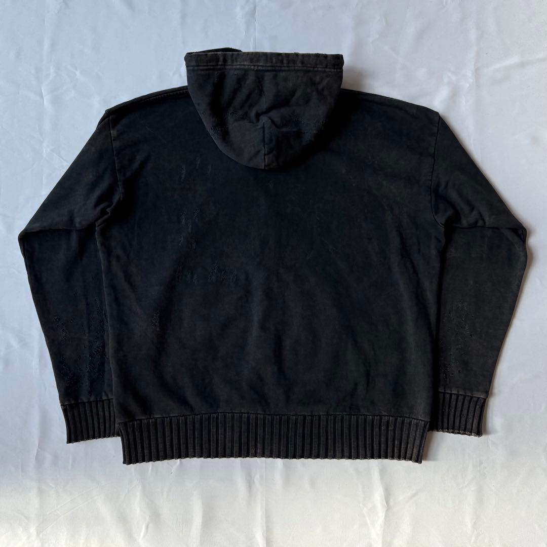 DIESEL Destroy Zip up Hoodie ダメージ パーカー L
