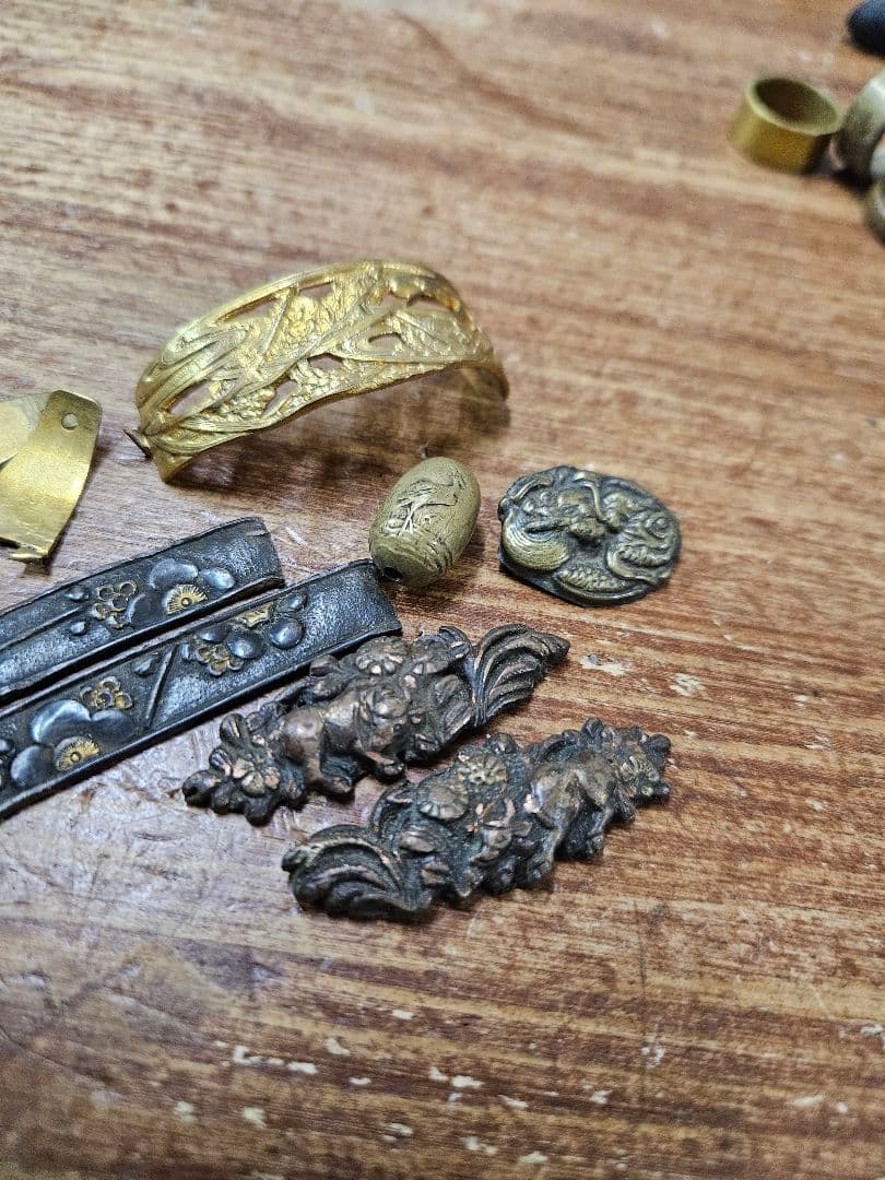 刀装具 セット まとめ売り 目貫 武具 拵 当時物 アンティーク 旧家蔵出し