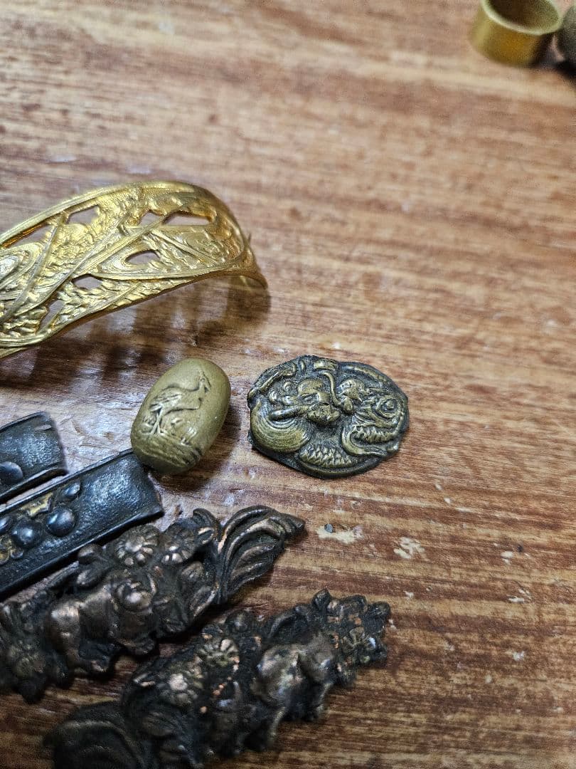 刀装具 セット まとめ売り 目貫 武具 拵 当時物 アンティーク 旧家蔵出し