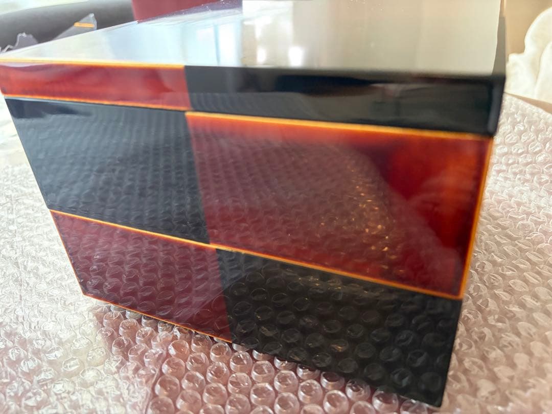 【宮内庁御用達　漆器 山田平安堂】 二段重　白檀