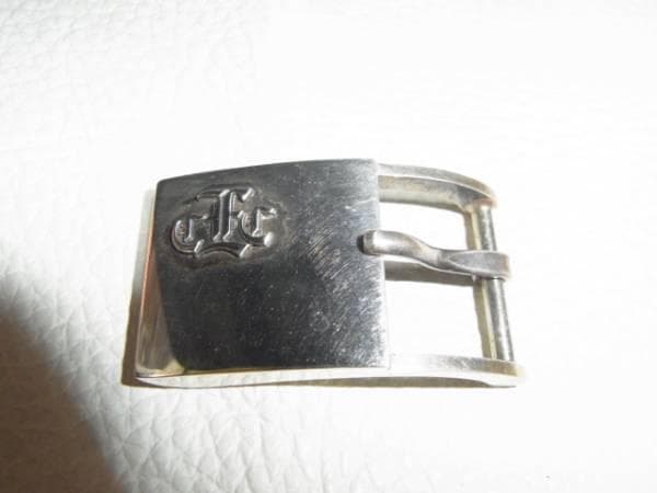 1960年◆宮内庁御用達 銀座 宮本商行製 純銀製バックル 富士カントリークラブ