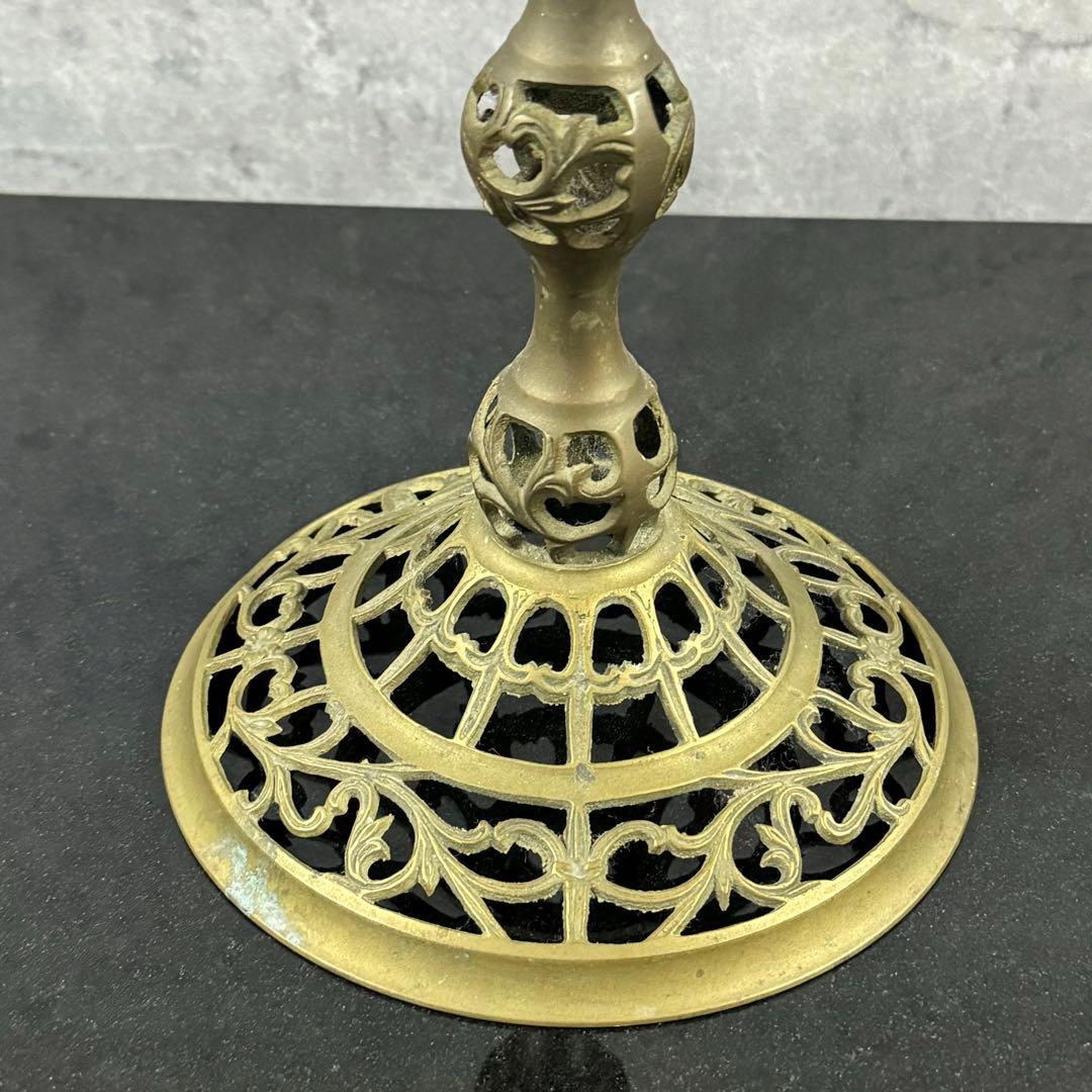 アンティーク 花台 大理石 真鍮 装飾 彫り 丸テーブル