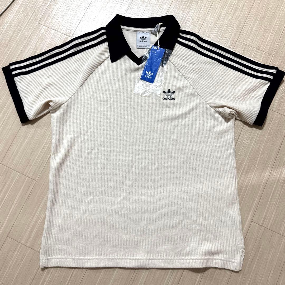 adidas WAFFLE SHORT SLEEVE POLO ワンダーホワイト