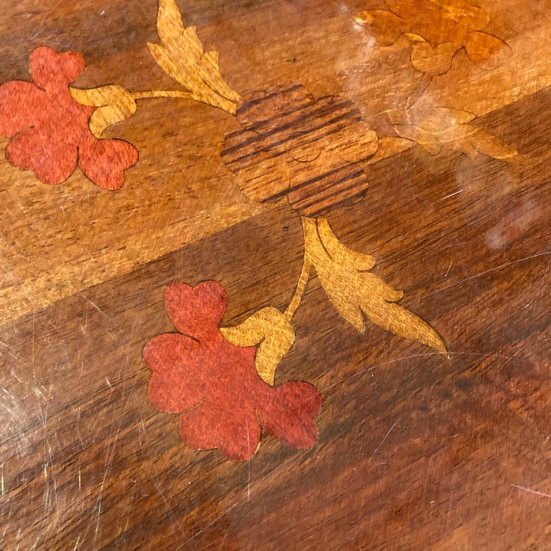 象嵌 コーヒーテーブル　丸テーブル　サイドテーブル 幅52cm B