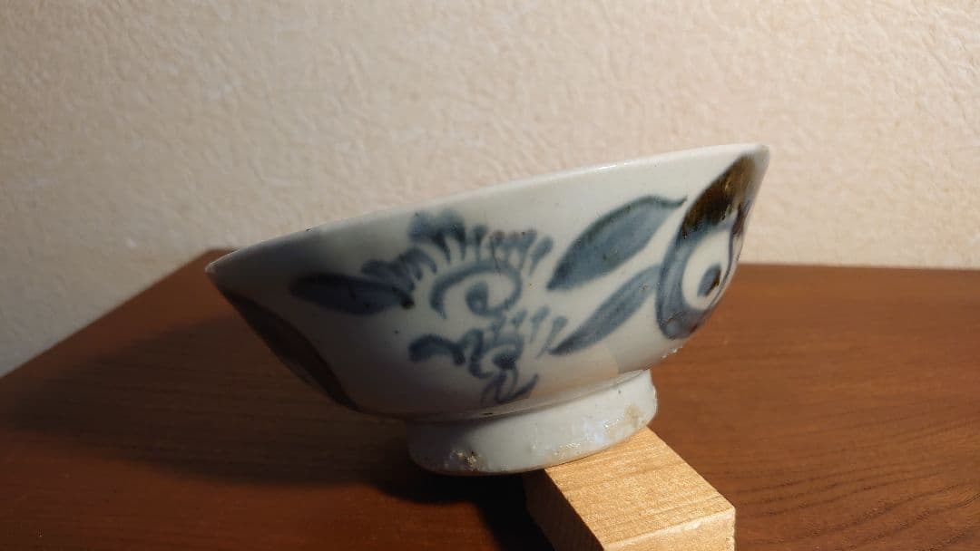 白磁　染付　李朝　朝鮮陶器　古伊万里　染付鉢　アンティーク白磁　古玩　１客