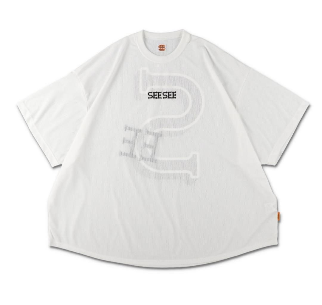 トップス SEE SEE SUPER BIG ROUND MESH TEE