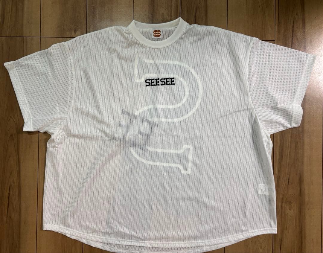 トップス SEE SEE SUPER BIG ROUND MESH TEE
