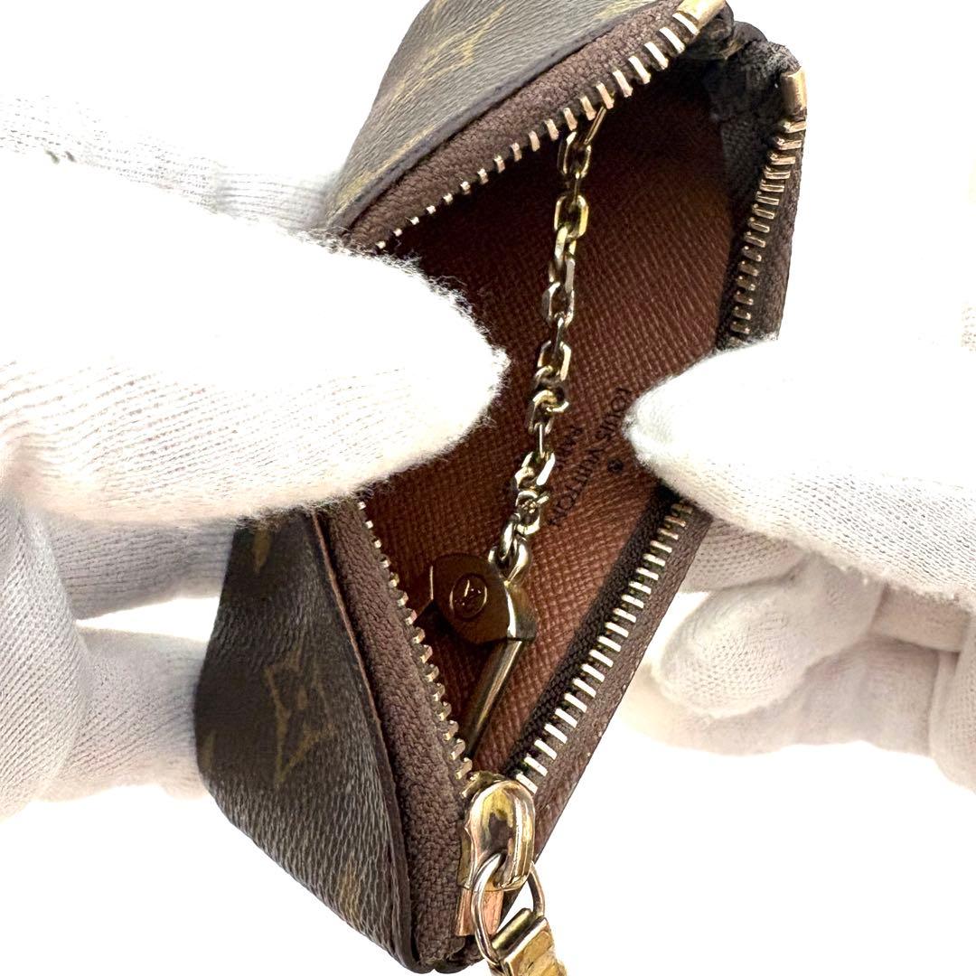 【美品】ルイヴィトン モノグラム ポシェット クレ ケース 小銭入れ