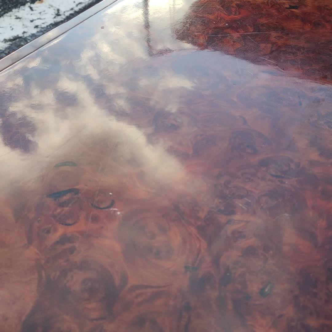 赤褐色 木製座卓 玉杢