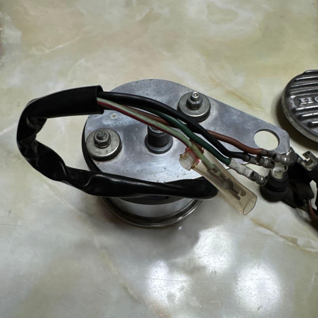 ホンダ　モンキー　6v？12v？機械式タコメーター、カムカバー4mini 当時物
