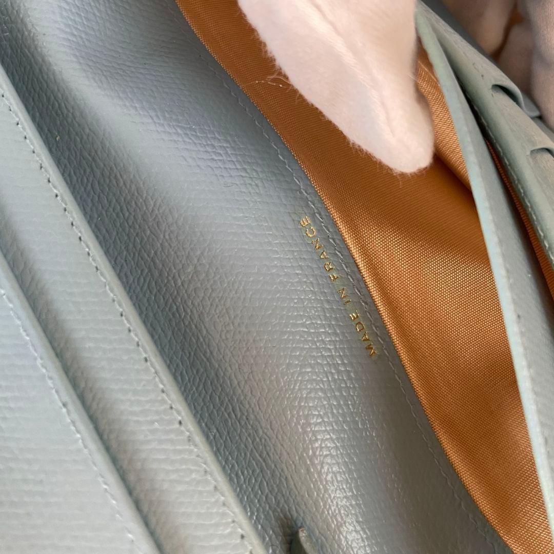 シャネル CHANEL 財布 二つ折り 水色 ココボタン 正規品