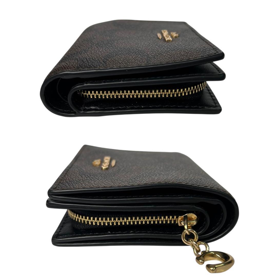 【未使用品】コーチ COACH 二つ折り財布 ブラウン ウォレット 財布　小銭
