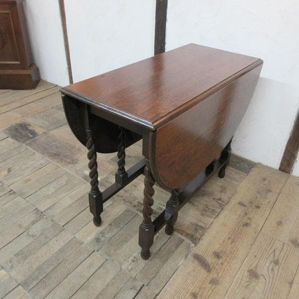 イギリス アンティーク 家具 ゲートレッグテーブル ツイスト 英国 6141e