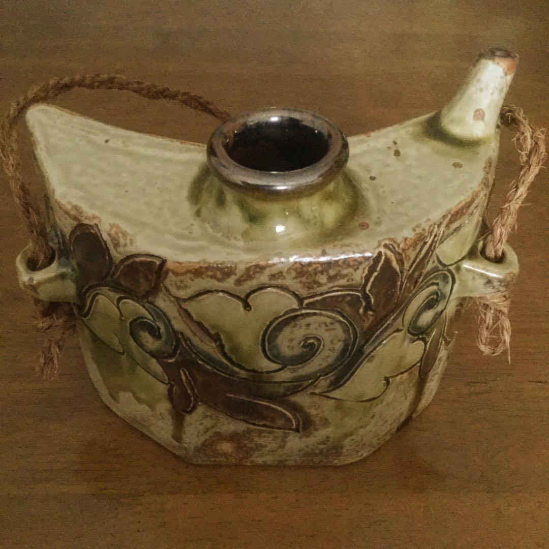 茂生窯 上江洲茂生（うえずしげお） 抱瓶（だちびん）沖縄やちむん 壺屋焼