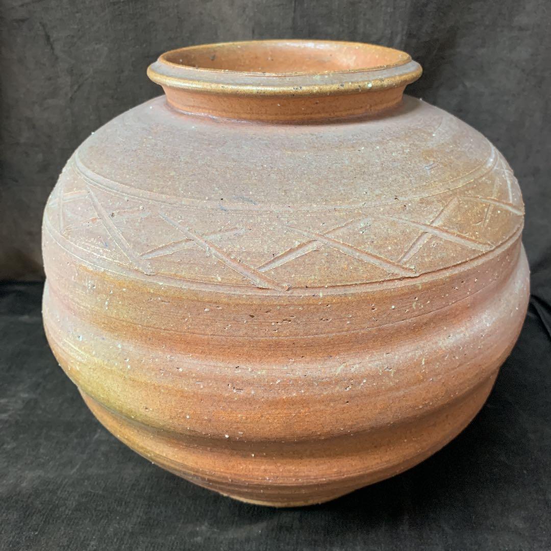 備前焼壺・陶印有！花瓶・大壺・花入れ.蔵出し