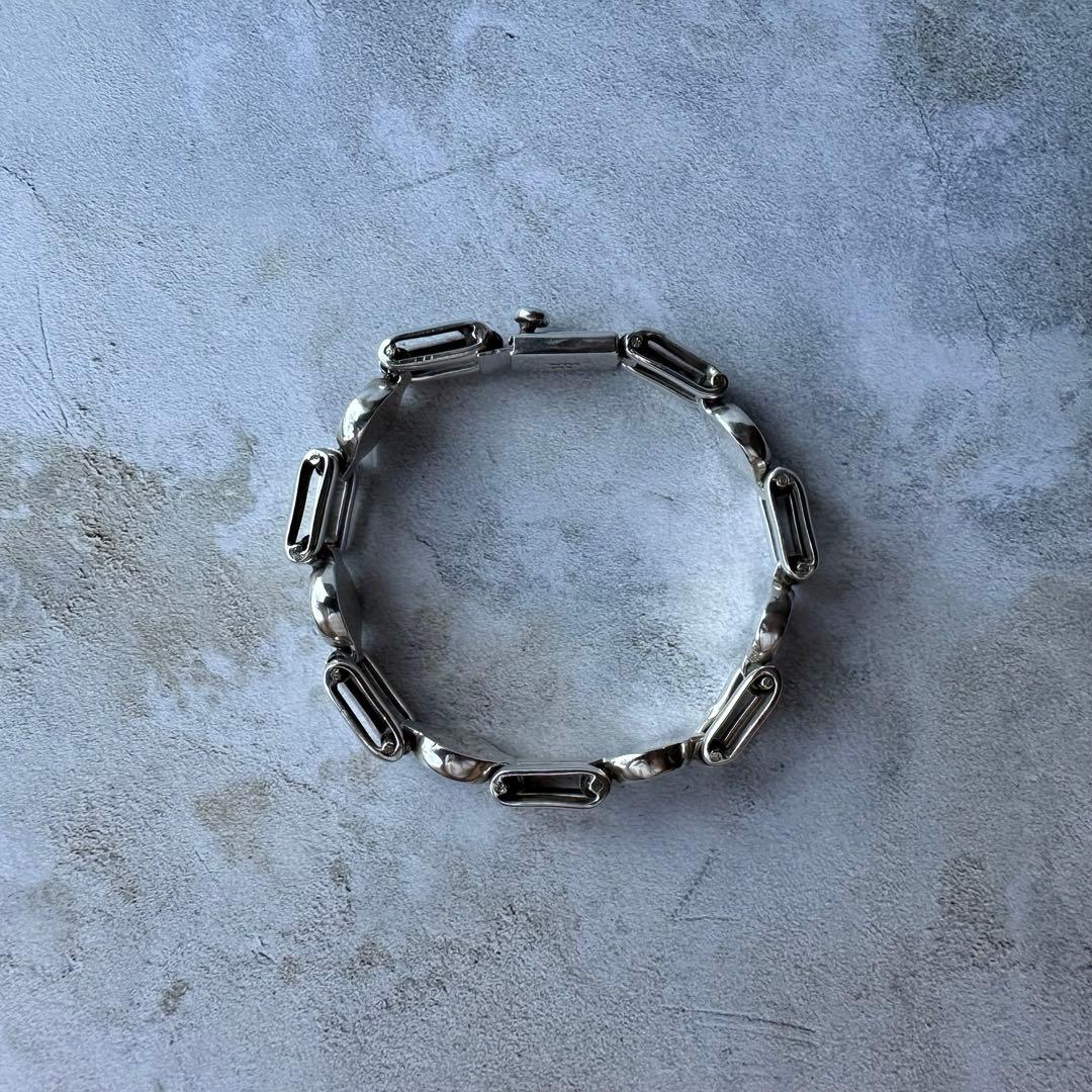 ヴィンテージ オニキスリンクブレスレット シルバー925 メキシコ製