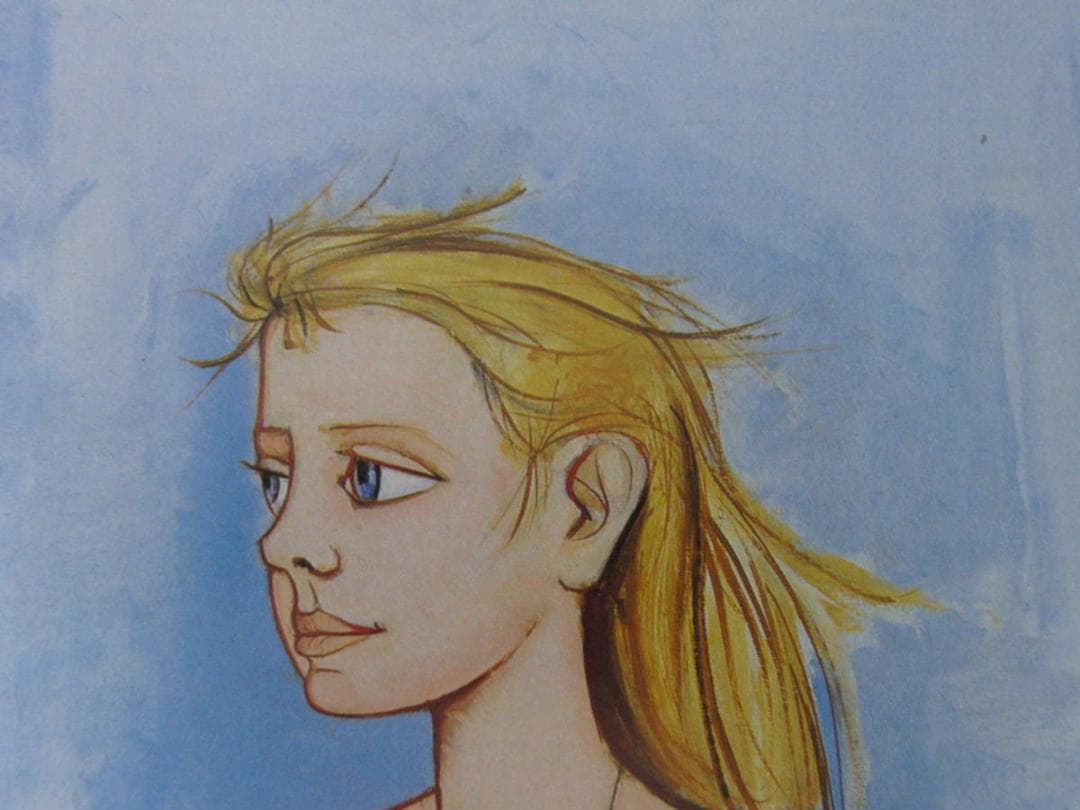 ベルナール・ビュッフェ「Daniele」希少画集の額装画、人気作品