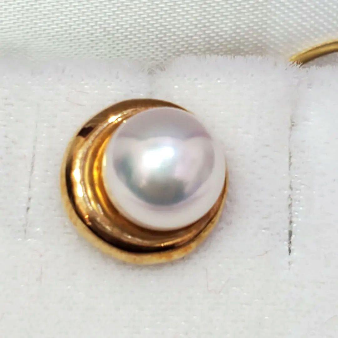 K18 あこや本真珠　8.2mm珠　タイピン　ラペルピン　タイタック