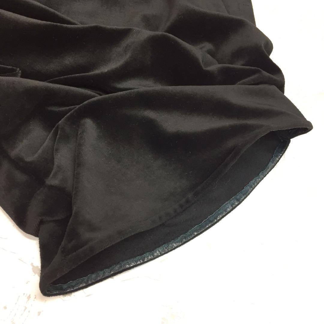 Y2K 古着 if six was nine 鹿革×ベロア編み上げサルエルパンツ