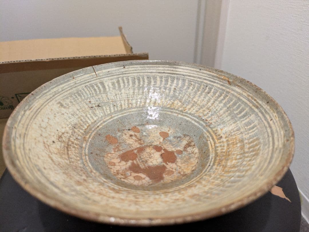 時代物　李朝　三島　高麗　平茶碗　夏茶碗　古美術品