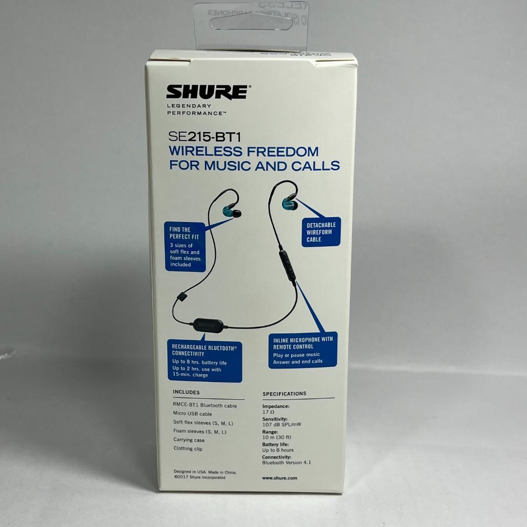 新品 SHURE SE215SPE-B-BT1-A ワイヤレスイヤホン