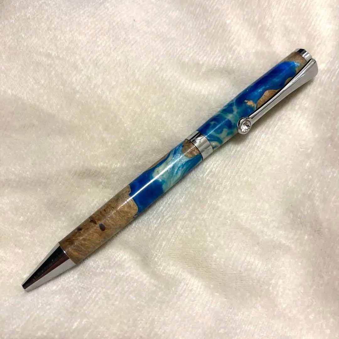 美麗　 地球柄　スライド式　ボールペン　外国製