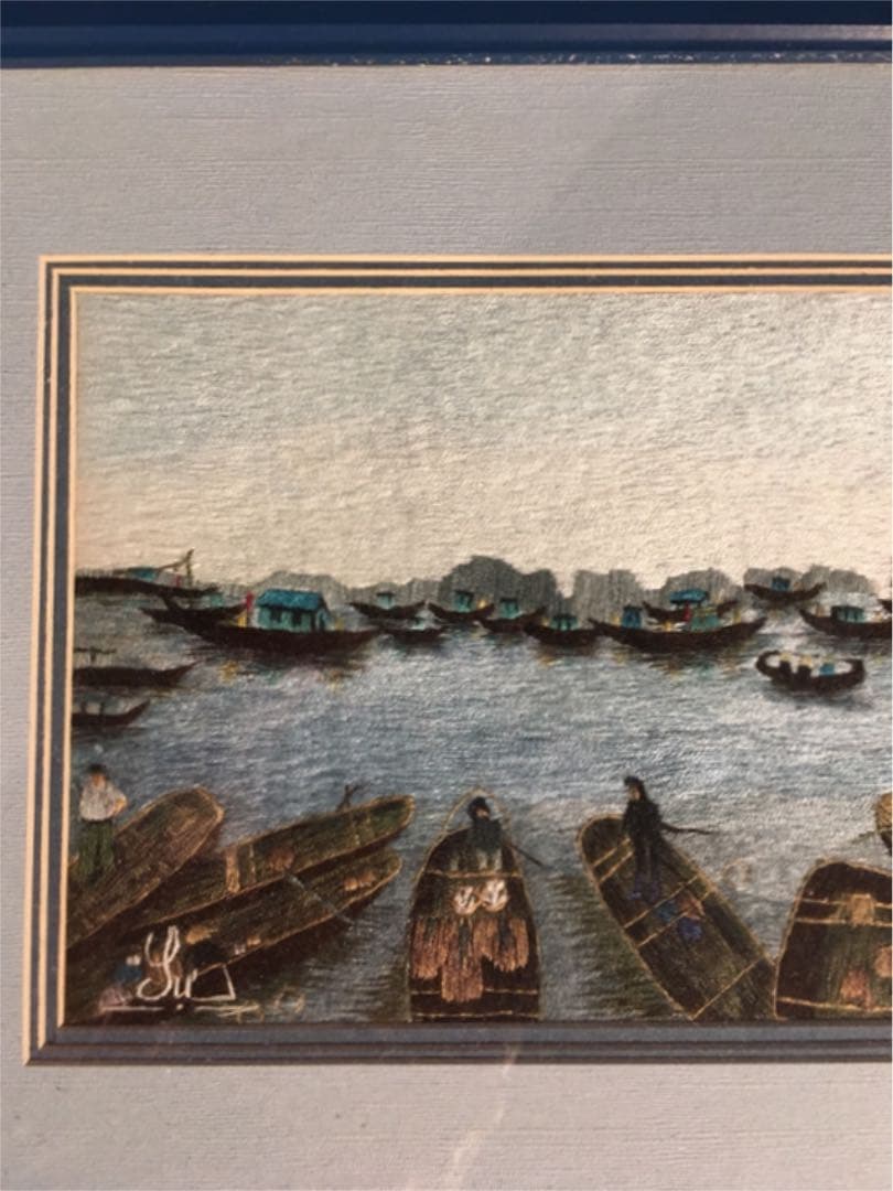 ベトナム細密刺繍絵　クオック・スー　Quoc  Su