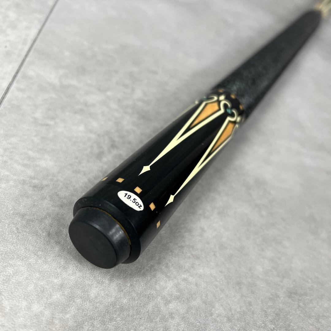 良品　J&J　ビリヤード　プレイキュー　6剣　ブラック基調　バット　シャフト