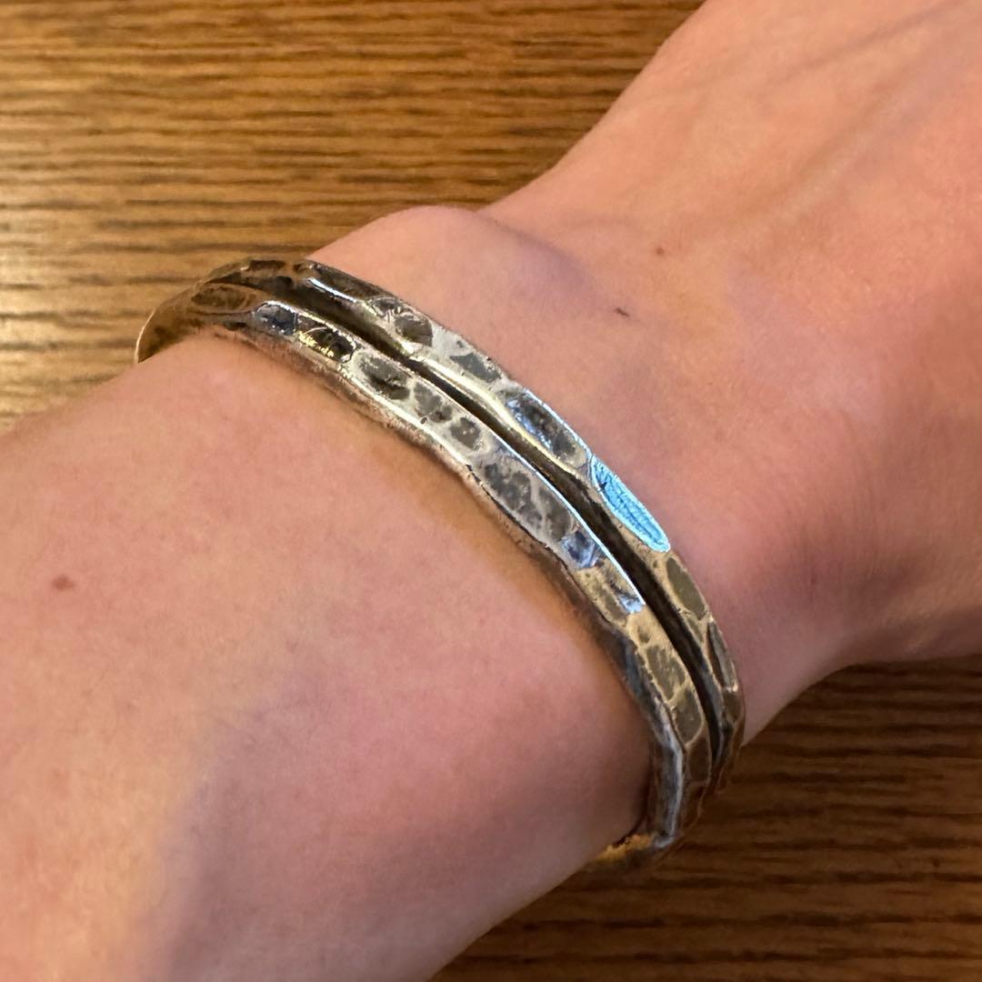 最終値下げ❗️【市松 イチマツ】シルバーバングル 初期モデル 廃番 二重デザイン