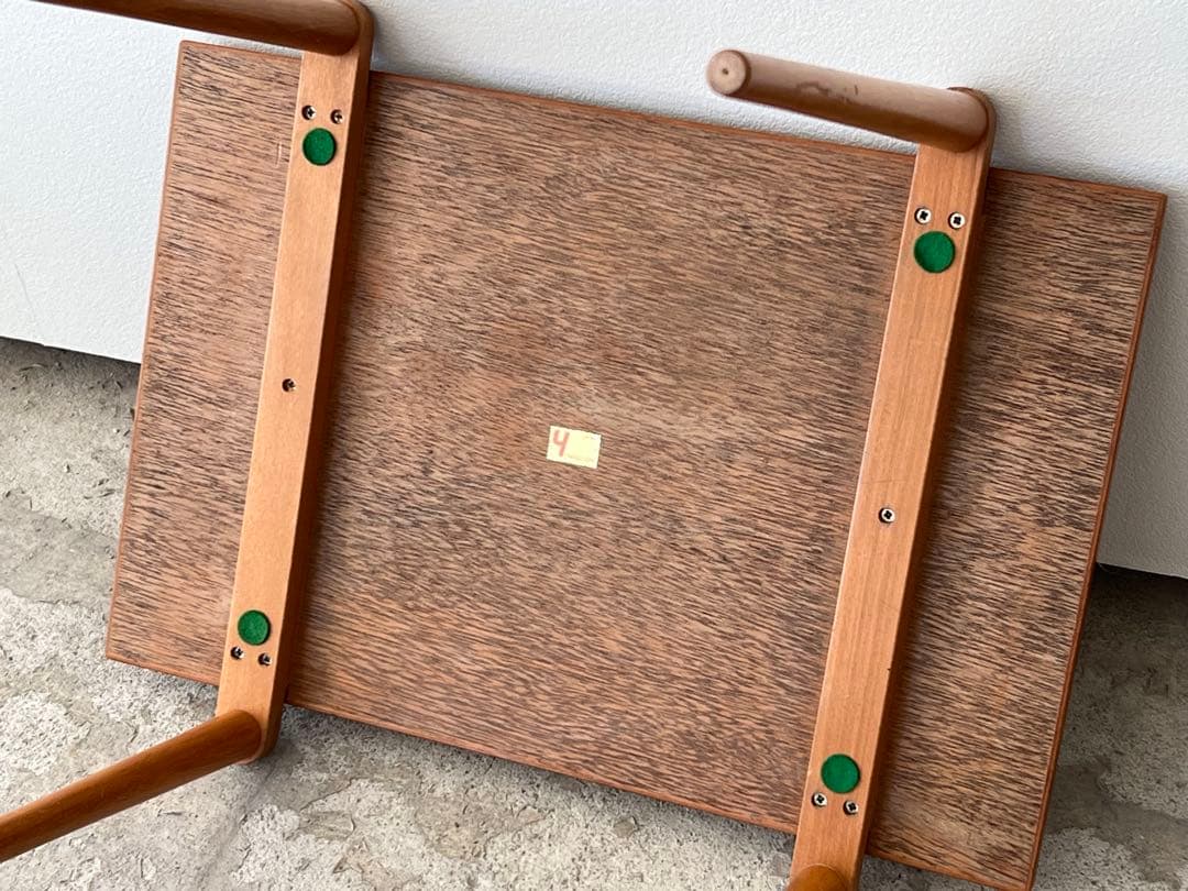 最終セール 70's 山口木材工芸 サイドテーブル チーク×ビーチ材｜送料込