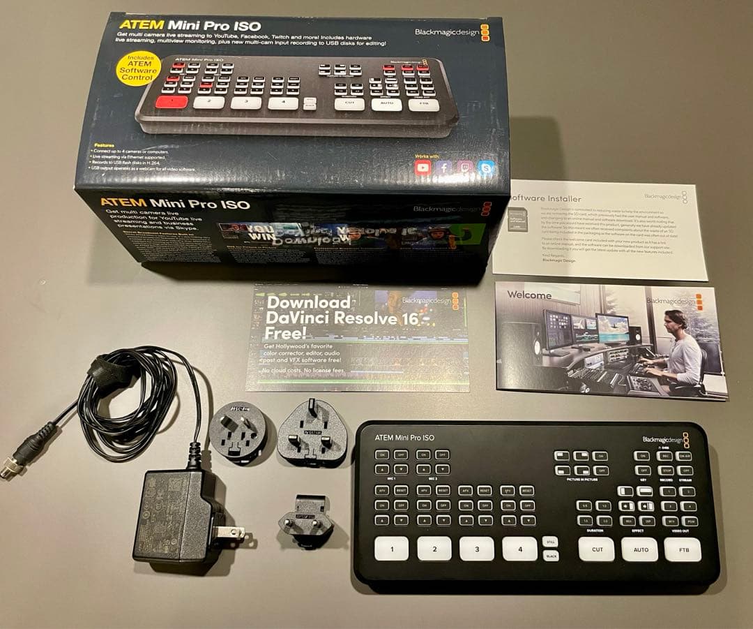 ATEM Mini Pro ISO + 専用ハードケース