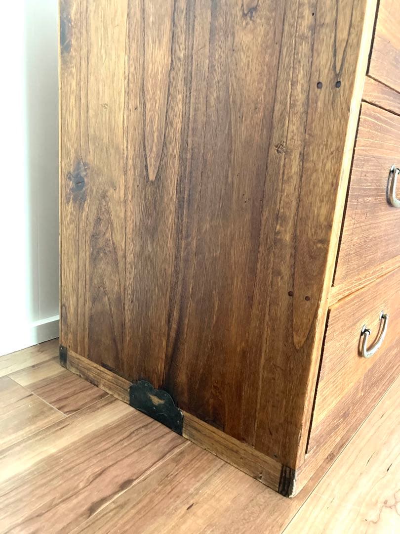 【メンテ済】アンティークの収納棚　ローボード　テレビ台　総桐　引出し3杯