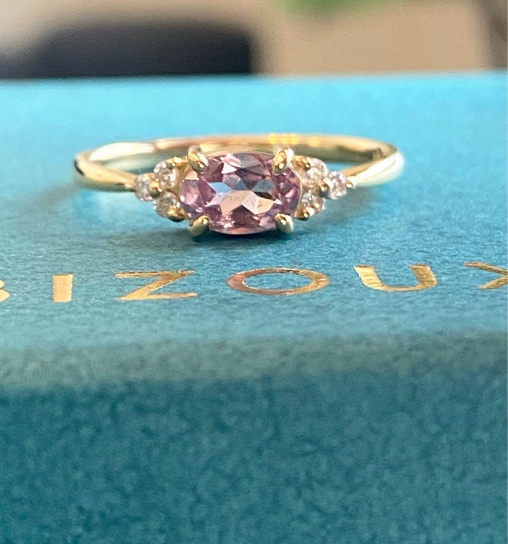 美品⭐︎BIZOUX ビズー K18YG シャンパンガーネット フラヴィリング