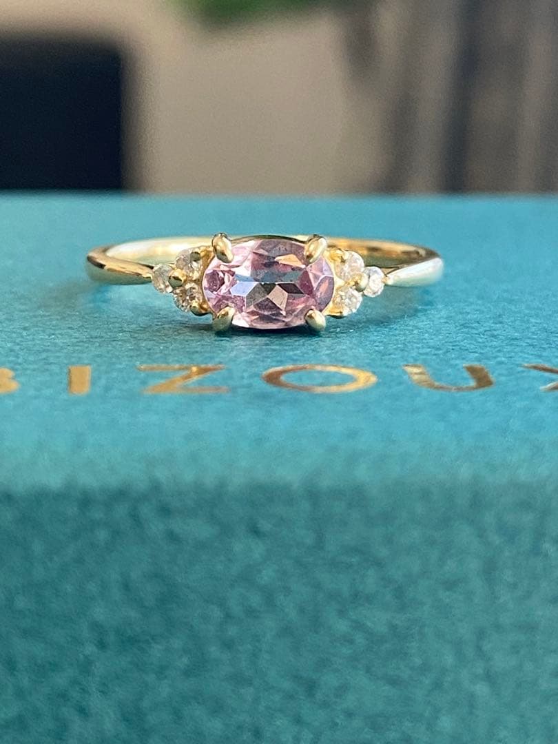 美品⭐︎BIZOUX ビズー K18YG シャンパンガーネット フラヴィリング